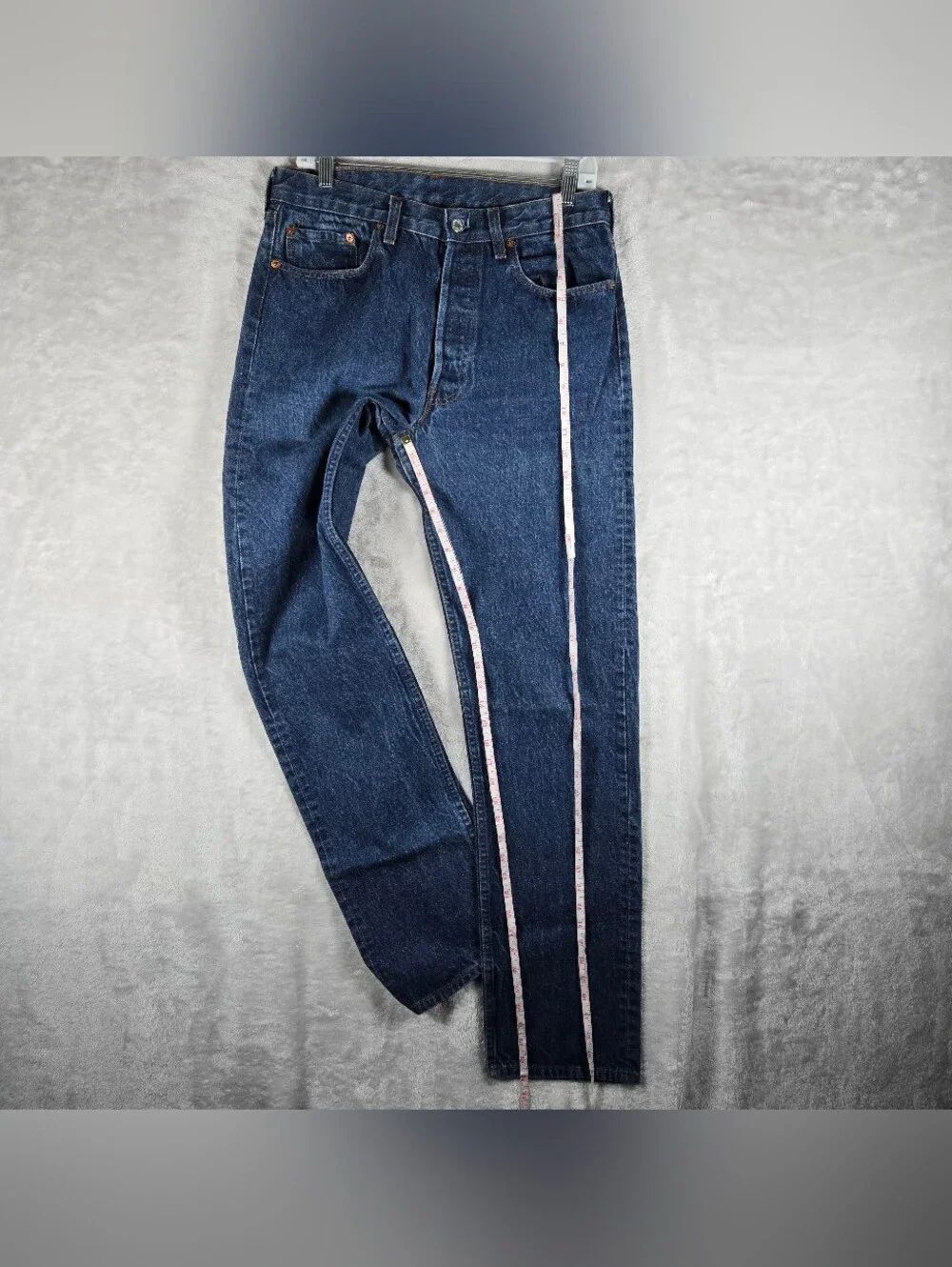 Levis 501 Fuzzy Straight Blue Jeans Mens Size 32x34 Button Fly USA Made 70’s Vtg